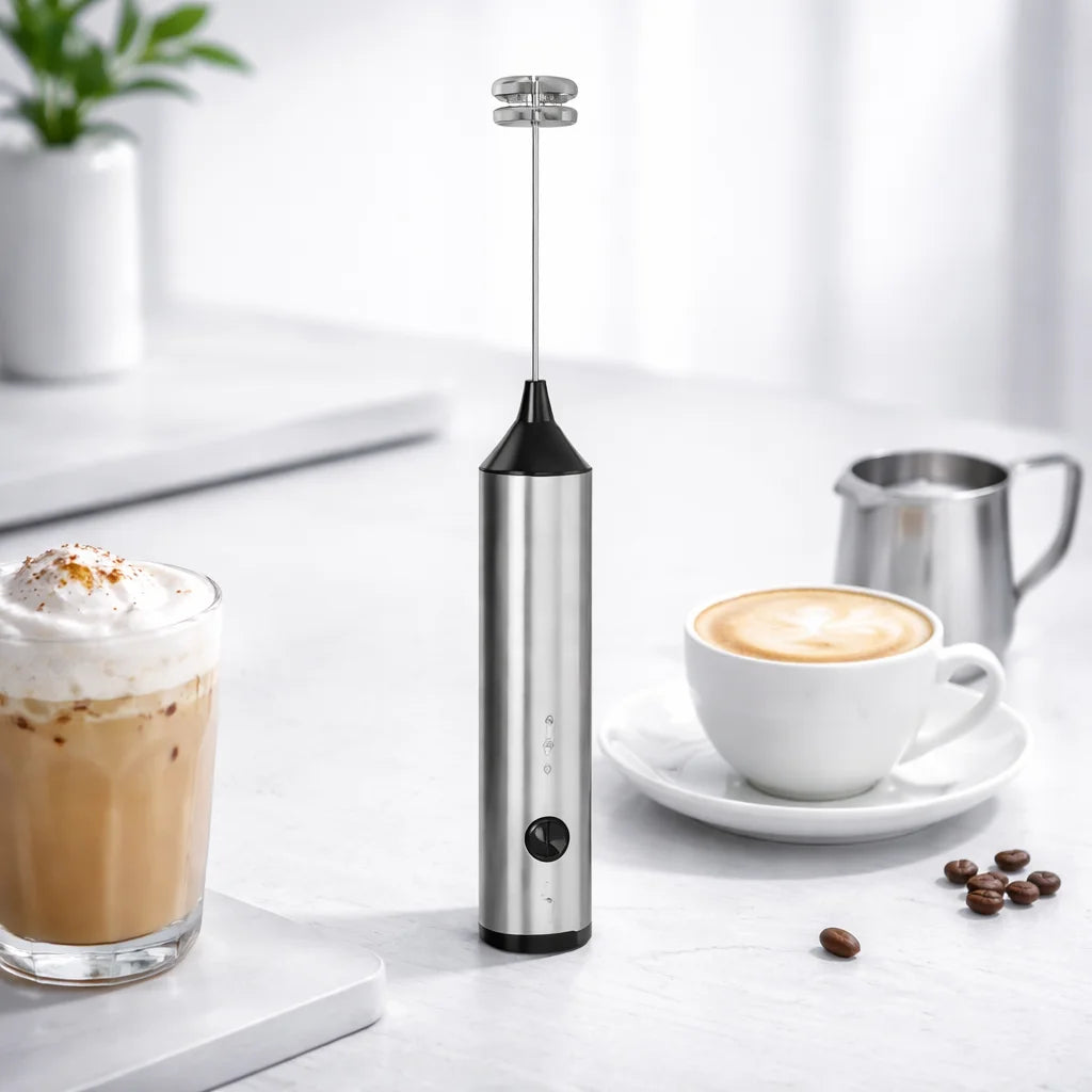 Portable Electric Mini Milk Frother, Coffee Cappuccino Egg Beater & Blender, Kitchen Stirring Tool